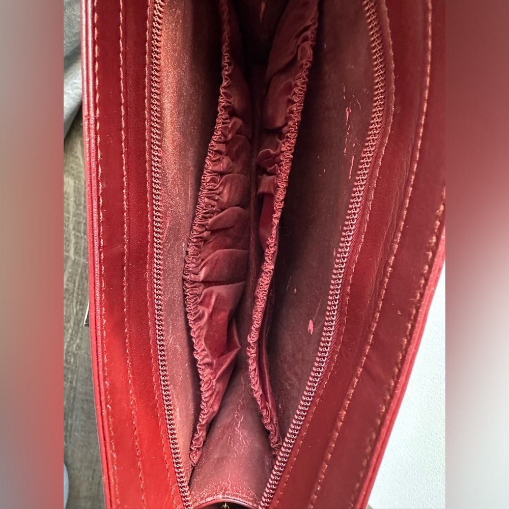 Cartier Vintage Bordeaux envelope Clutch leather bag - Picture 10 of 11